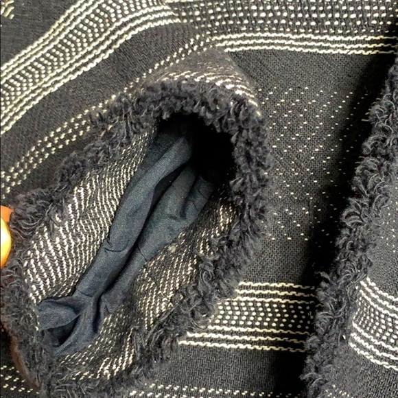 Loft 2 piece SET blazer + skirt twill navy striped fringe - Picture 10 of 16